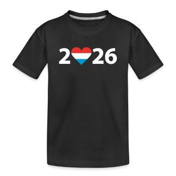 J’aime Luxembourg 2026, vacances au Luxembourg 2026 - T-shirt bio Premium Enfant - noir - Devant