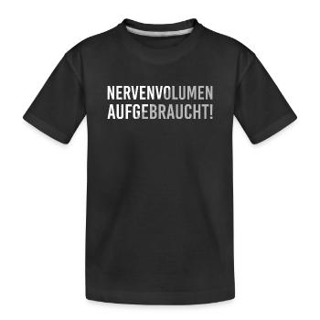 Volume nerveux épuisé - T-shirt bio Premium Enfant - noir - Devant