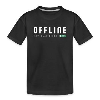 Offline is the new bio - Kids' Premium Organic T-Shirt - black - Front