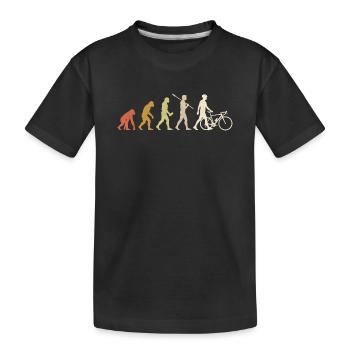 Cycling Evolution - Cadeau minimaliste drôle pour cycliste - T-shirt bio Premium Enfant - noir - Devant