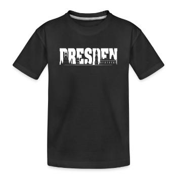 Logo de la ville Skyline de Dresde - T-shirt bio Premium Enfant - noir - Devant