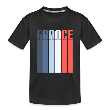 FRANCE - Kids' Premium Organic T-Shirt - black - Front