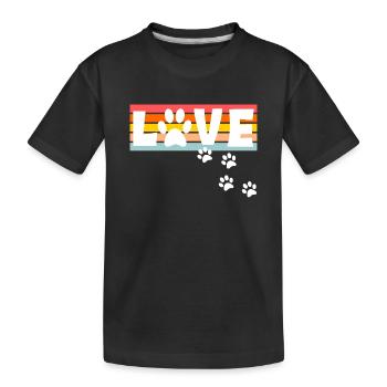 Hunde Liebe - Kinder Premium Bio T-Shirt - Schwarz - Vorne