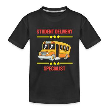 School Bus Driver School Bus - Kids' Premium Organic T-Shirt - black - Front