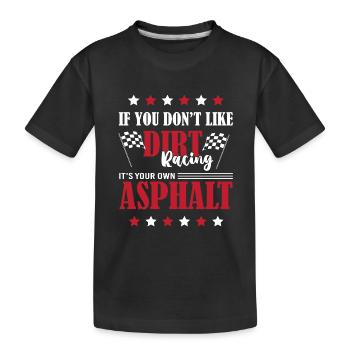 Course sur piste de terre battue - T-shirt bio Premium Enfant - noir - Devant