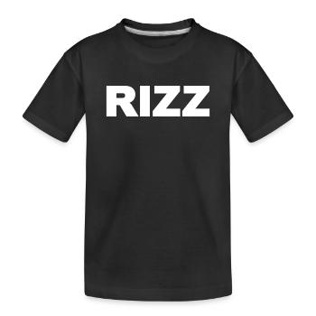 RIZZ - Kinder Premium Bio T-Shirt - Schwarz - Vorne