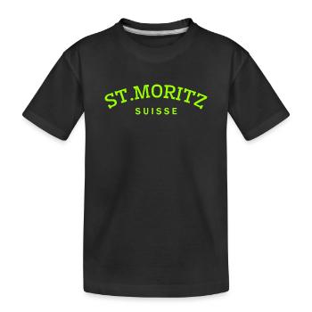St. Moritz - Suisse - Switzerland - Swiss - T-shirt bio Premium Enfant - noir - Devant