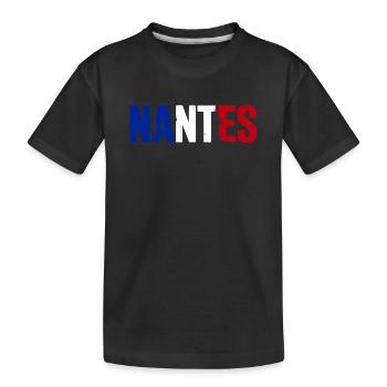 Nantes Frankreich - Kinder Premium Bio T-Shirt - Schwarz - Vorne