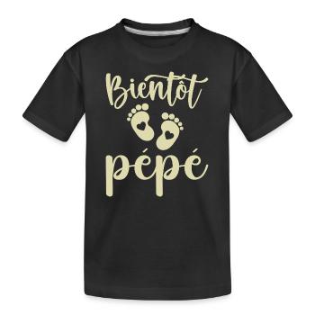 Bientôt pépé - T-shirt bio Premium Enfant - noir - Devant