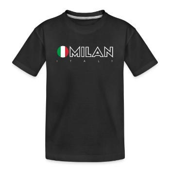 Milan - Kids' Premium Organic T-Shirt - black - Front