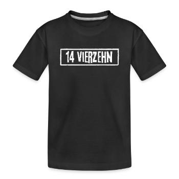 14 Vierzehn Geburtstag Rock Grunge - Kinder Premium Bio T-Shirt - Schwarz - Vorne