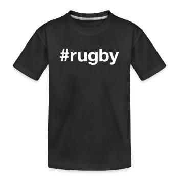 Rugby Hashtag - T-shirt bio Premium Enfant - noir - Devant
