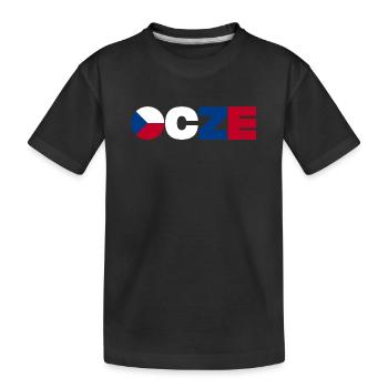 République tchèque - T-shirt bio Premium Enfant - noir - Devant