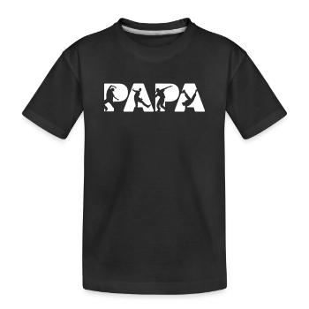Papa Dancer Hip Hop Street Dance Silhouettes - Kids' Premium Organic T-Shirt - black - Front