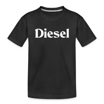 Diesel Schriftzug - Kinder Premium Bio T-Shirt - Schwarz - Vorne
