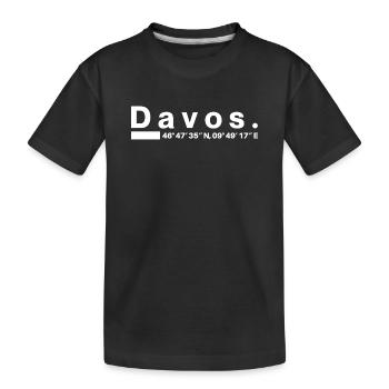 Davos Coordonnées Grisons Grisons Grisons - T-shirt bio Premium Enfant - noir - Devant