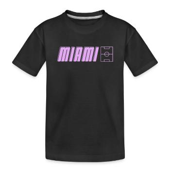 Miami Soccer Passion - Kinder Premium Bio T-Shirt - Schwarz - Vorne