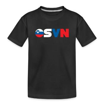 Slowenien - Kinder Premium Bio T-Shirt - Schwarz - Vorne