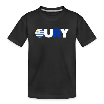 Uruguay - Kids' Premium Organic T-Shirt - black - Front
