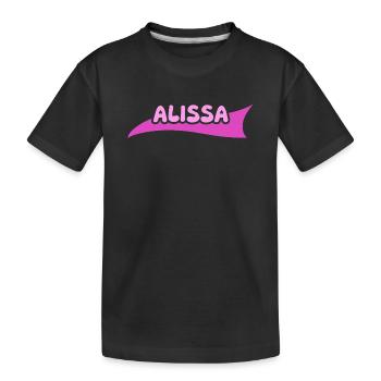 Alissa as Lable - Kids' Premium Organic T-Shirt - black - Front