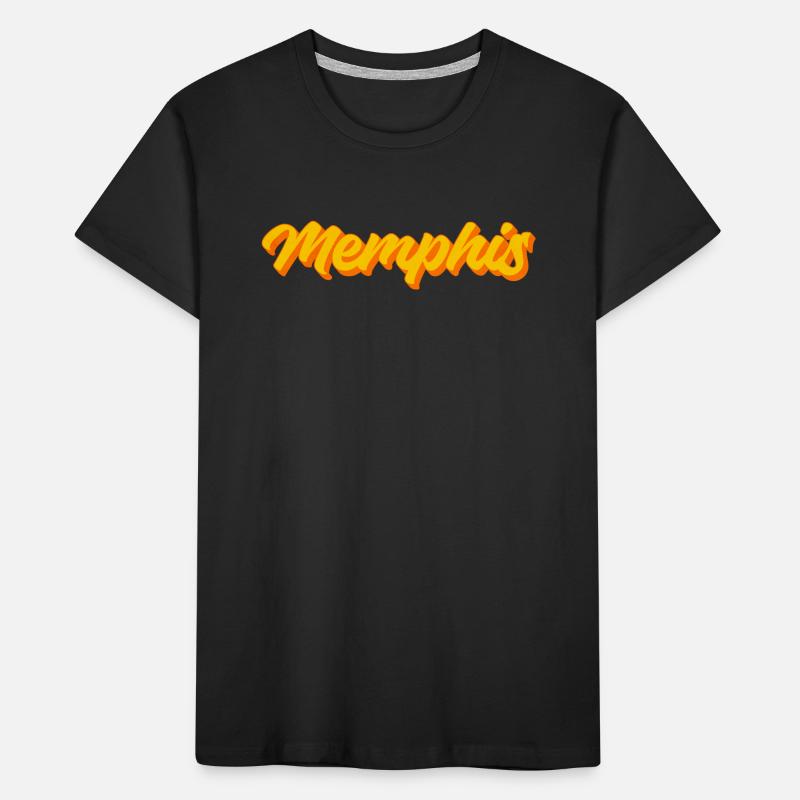 Memphis Retro Script Sunset Kinder Premium Bio T-Shirt
