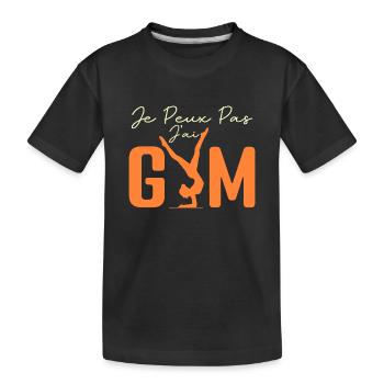 Ich kann kein Fitnessstudio haben | Gymnastik-Geschenk | Fitnessstudio - Kinder Premium Bio T-Shirt - Schwarz - Vorne