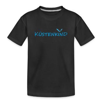 KÜSTENKIND - Kinder Premium Bio T-Shirt - Schwarz - Vorne
