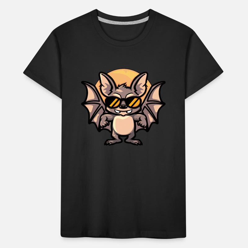 Fledermaus Cool Tier Kinder Premium Bio T-Shirt