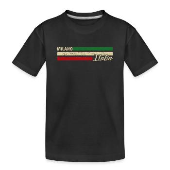 Italia - Milano - Milan - Italien - Italy - Kids' Premium Organic T-Shirt - black - Front