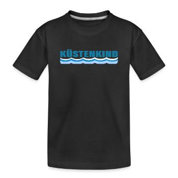 KÜSTENKIND - Kinder Premium Bio T-Shirt - Schwarz - Vorne
