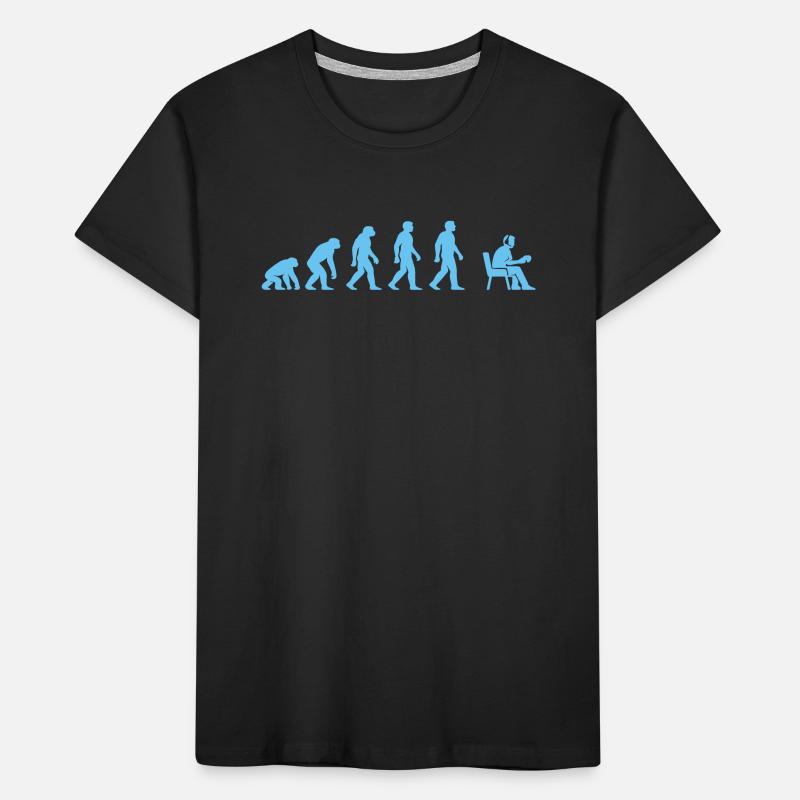 Evolution to office work Kids' Premium Organic T-Shirt
