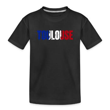 Toulouse, France - Kids' Premium Organic T-Shirt - black - Front