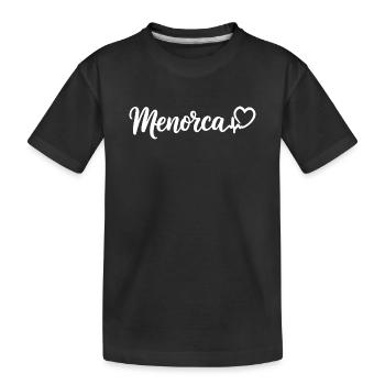 Menorca Herzschlag Spanien - Kinder Premium Bio T-Shirt - Schwarz - Vorne