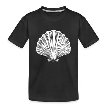 Camino - Scallop - Pilgrimage - Santiago - Kids' Premium Organic T-Shirt - black - Front