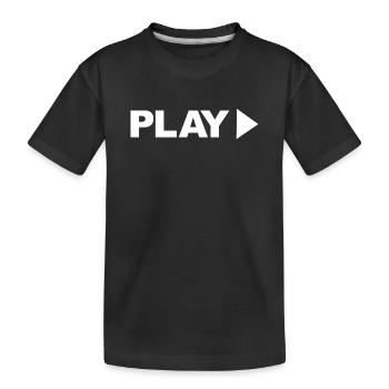 Play - Kids' Premium Organic T-Shirt - black - Front