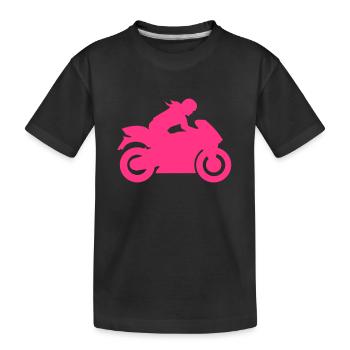 Motorrad - Kinder Premium Bio T-Shirt - Schwarz - Vorne