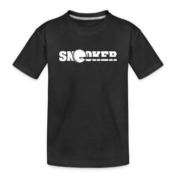 snooker queue symbol billard Spieler Logo icon - Kinder Premium Bio T-Shirt - Schwarz - Vorne