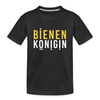 Bienenkönigin Imkerin bee Volk - Kinder Premium Bio T-Shirt - Schwarz - Vorne