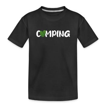 Camping Herz Rasen Gras Wiese Quote Wohnmobil Fan - Kinder Premium Bio T-Shirt - Schwarz - Vorne