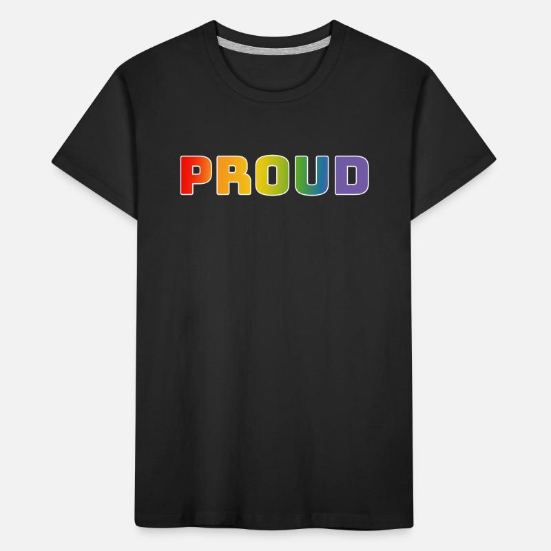 Rainbow proud white Kids' Premium Organic T-Shirt