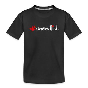 unendlich - Kinder Premium Bio T-Shirt - Schwarz - Vorne