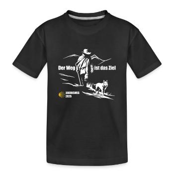 Der Weg ist das Ziel - Camino 2025 - Jakobsweg - Kinder Premium Bio T-Shirt - Schwarz - Vorne