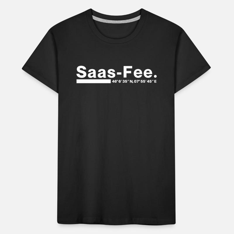 Saas-Fee coordinates Valais Switzerland Kids' Premium Organic T-Shirt