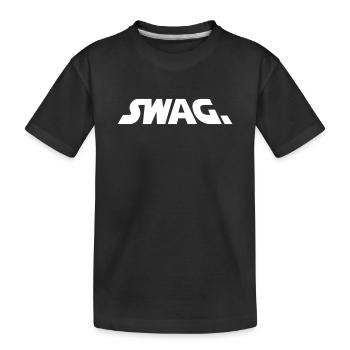 Galaktischer Swag Schriftzug - Kinder Premium Bio T-Shirt - Schwarz - Vorne