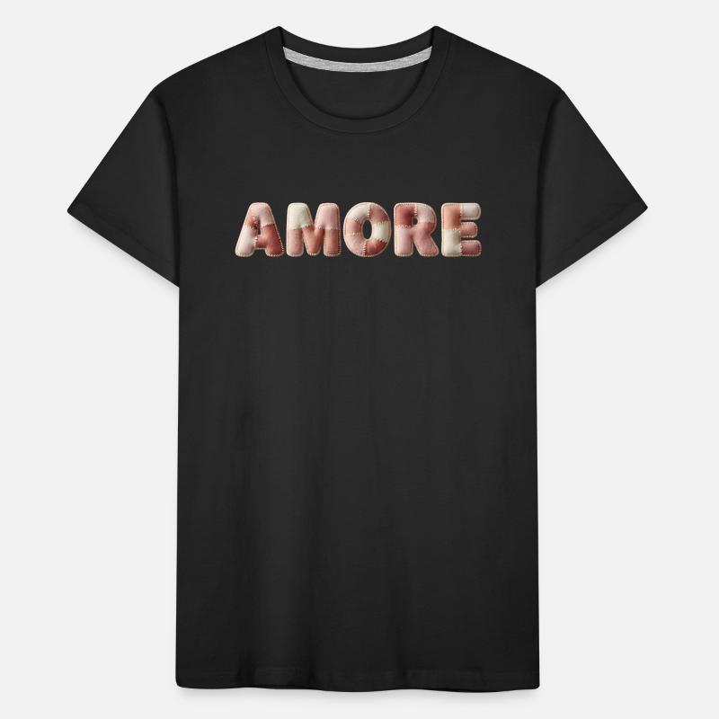 Amore Plush Stitch Patchwork Gift Kids' Premium Organic T-Shirt