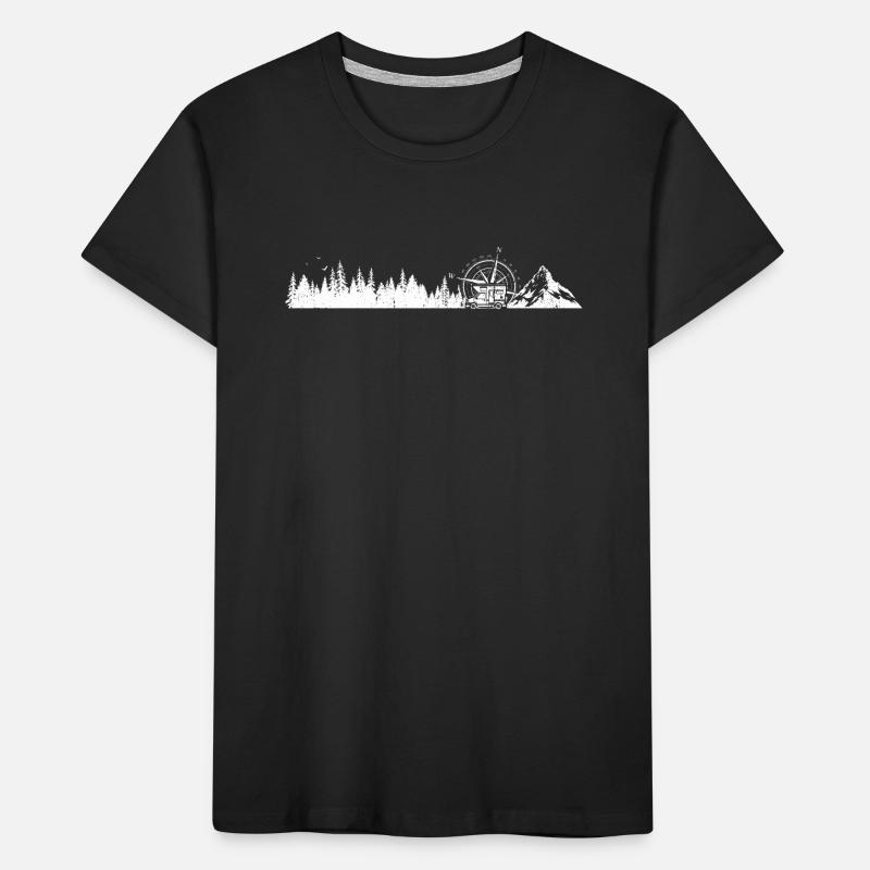 Exploring mountains forests Kids' Premium Organic T-Shirt
