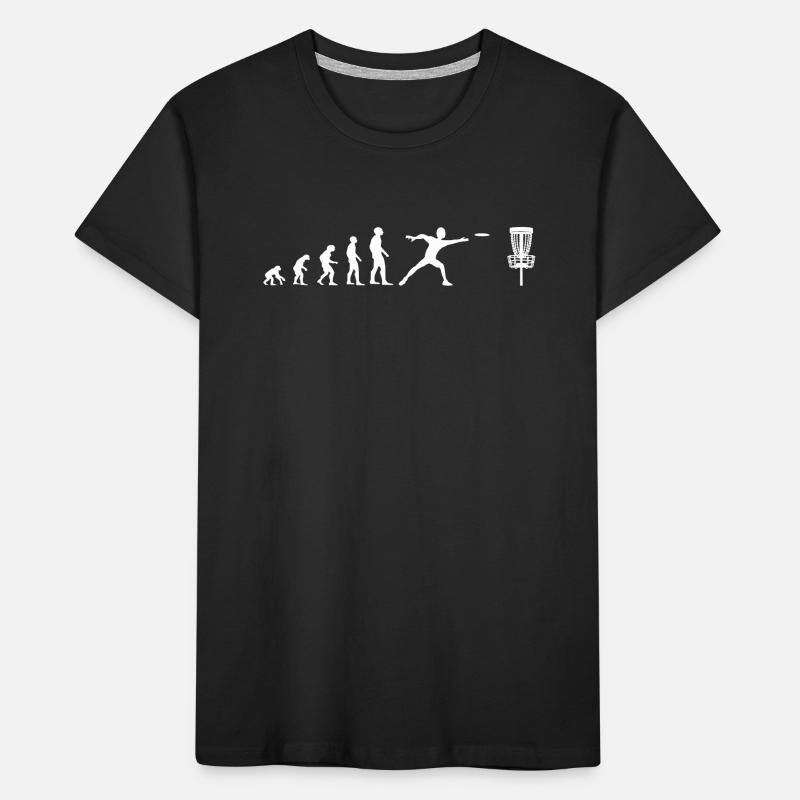 Evolution Du Disc Golf Lecteur De Disc Golf Frisbee T-shirt bio Premium Enfant