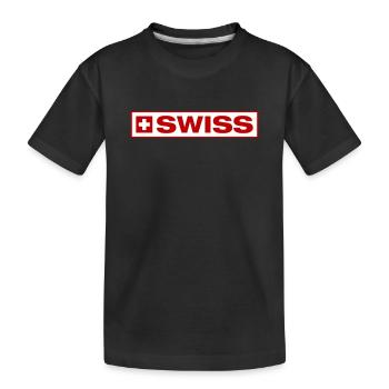 Pavillon suisse Suisse - T-shirt bio Premium Enfant - noir - Devant