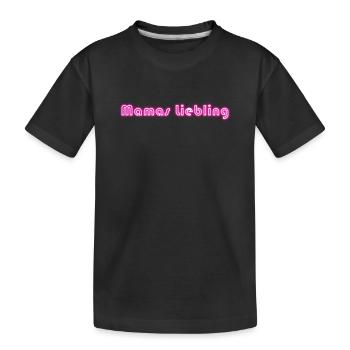 Mamas Liebling - Kinder Premium Bio T-Shirt - Schwarz - Vorne