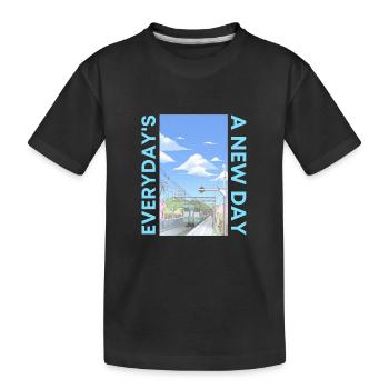 Chaque jour est un nouveau jour - T-shirt bio Premium Enfant - noir - Devant